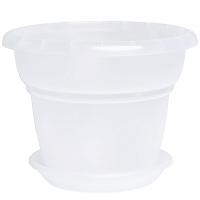 Цветочный горшок Милано 3,2л прозрачный с поддоном 5PL0039