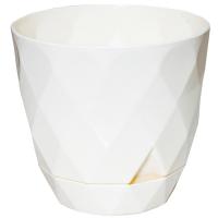 Кашпо Ромбики 0,3л слоновая кость с прик.под. А266