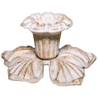 ДЕКОР Подсвечник Цветок бел золото РЗДИ/1шт