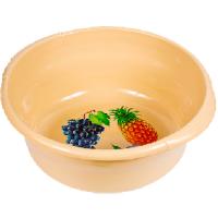 Таз 20л "Новинка" с ручками бежевый 03016 Таз 20л "Новинка" с ручками бежевый 03016