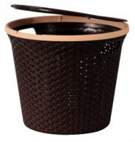 Корзина для белья Плетенка 20л круглая с крышкой Корзина для белья Плетенка 20л круглая с крышкой
