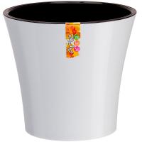 Кашпо Арте 3,5л белый с черной вставкой