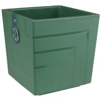 Кашпо Квадро 6,6л нефрит с вставкой 20*20см КВ20-32 