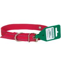 Ошейник 1сл капрон 20мм красный со светоотражающими полосами DONBARON Ошейник 1сл капрон 20мм красный со светоотражающими полосами DONBARON