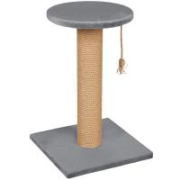 Когтеточка столбик лежанка круглая 35х35х54см 10 КД-69 серый