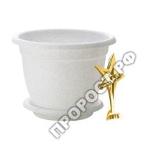 Цветочный горшок Борнео 4,4л мрамор с поддоном ING42024