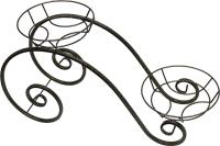 Подставка РЗДИ Волна на 2 горшка  серебро