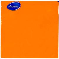 Салфетки бумажные 2 слоя Лилия 33*33см оранжевый 20л /15шт/0759