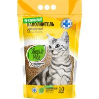 Наполнитель зверье мое 2,8кг(10л) древесный мелкие гранулы/3шт/86065/