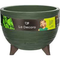 Кашпо La Decoro 9,8л теплая хвоя с вставкой (ножка) КШ-2495 /6шт/ПП