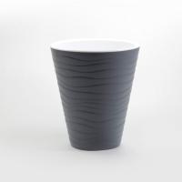 Кашпо Валенсия 2,8л антрацит со вставкой