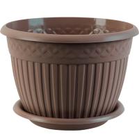 Кашпо Византия 3л мокачино под. КШ-2098 /28шт/ПП