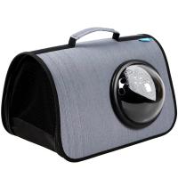 Сумка переноска MYJET иллюминатор/сетка L 46*27*28см СП-46 светло-серый лайн