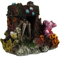 Грот AQUA DELLA Скелет в дереве 15х11х11.5cм (Бельгия) 234/448892