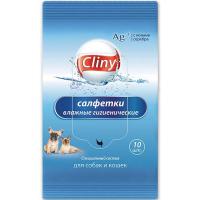Салфетки Cliny гигиенич, влажные 10шт/50шт/К101/Экопром