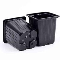 Горшок для рассады 0,52л*15шт черный квадратный 9*10см