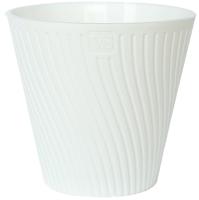 Кашпо Луи 2,7л белый с вставкой+дренаж /12шт/ЭД