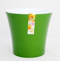 Кашпо Арте 5л зеленое золото с белой вставкой 