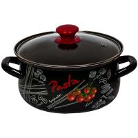 Кастрюля 3л эмаль сфер черный Болоньезе 61915-123/4.02-У4 /4шт/Керчь   