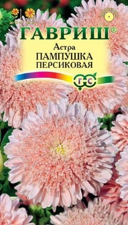 Астра Пампушка персиковая 0,3 г, помпонная Астра Пампушка персиковая 0,3 г, помпонная