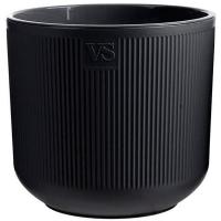 Кашпо Росси VipSet 4,4л черный с вставкой /8шт/ЭД
