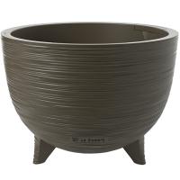 Кашпо La Decoro 9,8л трюфель с вставкой (ножка) КШ-2496 /6шт/ПП