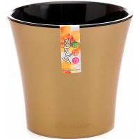 Кашпо Арте 5л золото с черной вставкой