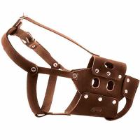 Намордник кожа №7 вырубной с застёжкой "ошейником" овчарка коричневый 050007кор/Дарэлл Намордник кожа №7 вырубной с застёжкой "ошейником" овчарка коричневый 050007кор/Дарэлл