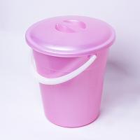 Ведро 5л евро пищевое с крышкой розовое