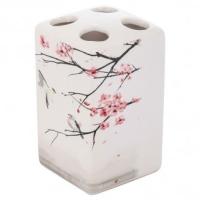 Держатель д/зубных щеток Сакура керамика 006519/4шт/Рыжий Кот