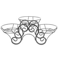 Подставка РЗДИ Настольная Фантазия 3 горшка графит