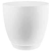 Кашпо 1,55л белый с под. (пласт+слюда) 101/15-1 /12шт/Mehrni