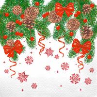 Салфетки бумажные НГ 3 слоя Pero Prestige 33*33см "Новогоднее настроение" 20л /12шт/1053