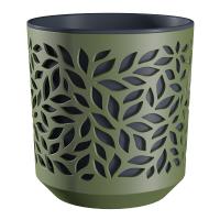 Кашпо Листья 1,25л оливковый/антрацит КШ-9825