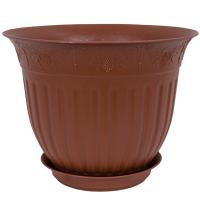 Цветочный горшок Виноград 6л терракотовый с поддоном 5PL0165  Цветочный горшок Виноград 6л терракотовый с поддоном 5PL0165