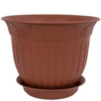 Цветочный горшок Виноград 1,6л терракот с поддоном 5PL0146  Цветочный горшок Виноград 1,6л терракот с поддоном 5PL0146