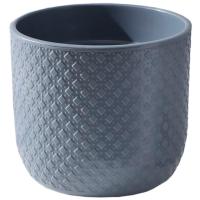 Кашпо Клевер 3,2л антрацит с вставкой /6шт/ДТ 