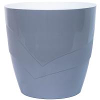 Кашпо Грация 2,8л серый шелк с вставкой /9шт/ДТ