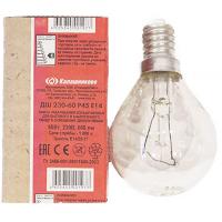 Лампа накаливания декорат шар ДШ 230-60 Р45 Е14 Лампа накаливания декорат шар ДШ 230-60 Р45 Е14