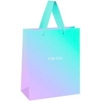 Пакет подарочный 18*23*10см "Bright gradient" фольга мат ламин MESHU /Рельеф