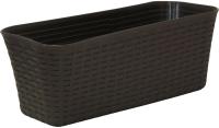 Балконный ящик 40см Ротанг коричневый М3225
