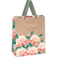 Пакет подарочный 18*23*10см "Flowers" фольга крафт MESHU/Рельеф Пакет подарочный 18*23*10см "Flowers" фольга крафт MESHU/Рельеф
