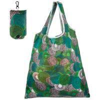 Сумка складная с чехлом 38*55см зеленый полиэстер  008576 /600шт/Рыжий Кот