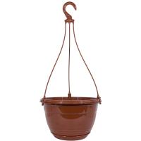 Цветочный горшок Венеция 6л терракотовый с прикрепленным поддоном