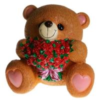 Фигура Копилка Мишка с букетом L20W18H18 см 626377/SK021