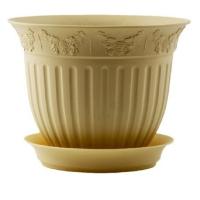 Цветочный горшок Виноград 2,25л кремовый с поддоном 5PL0151  Цветочный горшок Виноград 2,25л кремовый с поддоном 5PL0151