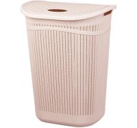 Корзина д/белья 55л ВЯЗАНИЕ чайная роза М2613/5шт/М-пласт
