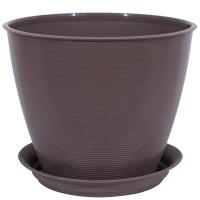 Кашпо Мальта 2,2л мокко с под. /12шт/ДТ
