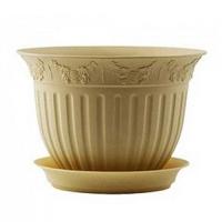 Цветочный горшок Виноград 6л кремовый с поддоном 5PL0163  Цветочный горшок Виноград 6л кремовый с поддоном 5PL0163