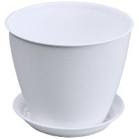 Кашпо Мальта 2,2л белый с под. /12шт/ДТ